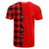 MacIver Modern Tartan T-shirt - Lion Rampant And Celtic Thistle Style